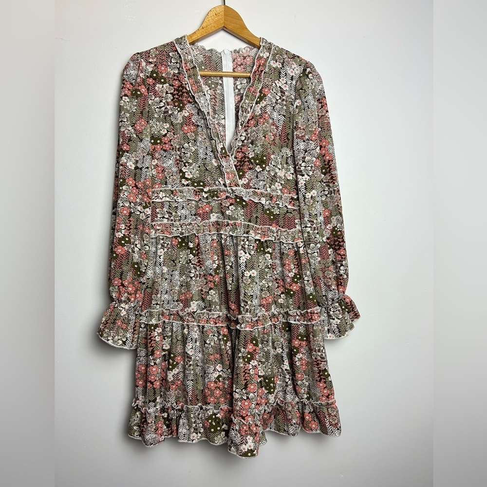 Cupshe Floral Midi Dress - Pink and Green